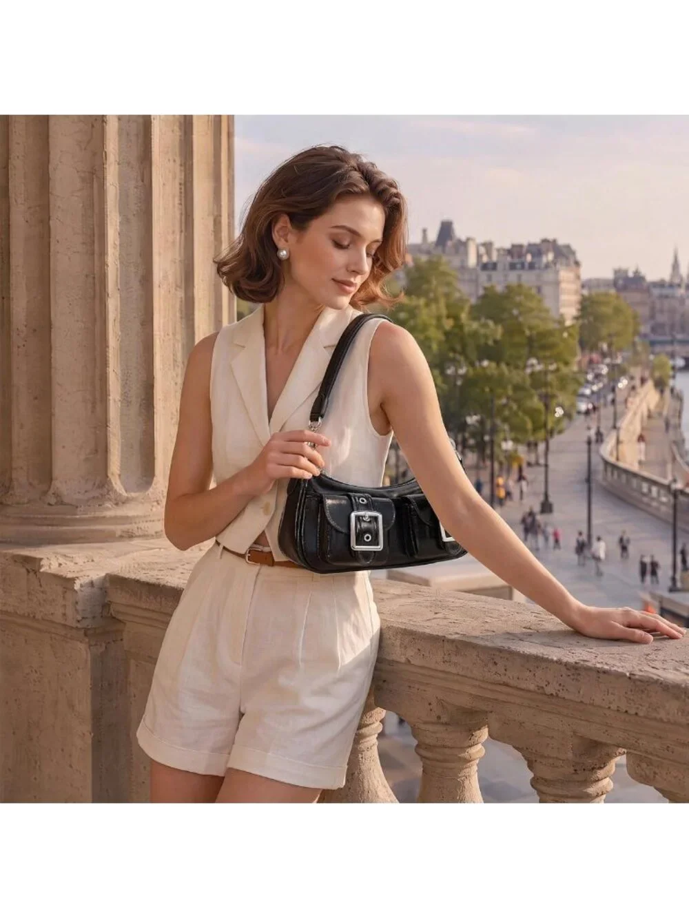 Trendy Y2K Leather Hobo Tote Shoulder Bag for Women - Everyday Crossbody Purse